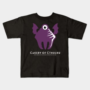 Cakery of Cthulhu - Purple on Black Kids T-Shirt